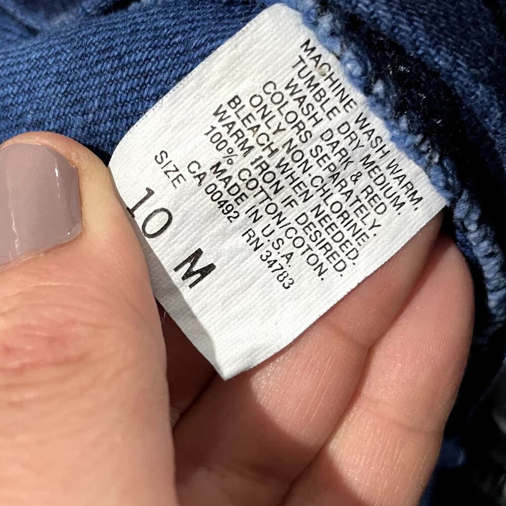 Lee Size 10 Jeans Vintage Super High Waist Dark Wash Made in USA Tapered Cotton - Picture 3 of 14